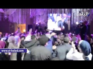 .حمدين والمصيلحي ووفاء عامر ونهال عنبر في زفاف دينا وممدوح