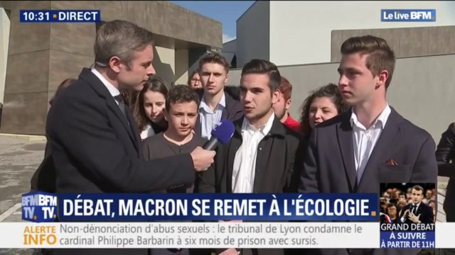 Si c'est pour l'écologie c'est important. Des lycéens invités au débat avec Emmanuel Macron dans les Alpes-de-Haute-Provence prêts à rester assis six heures si besoin
