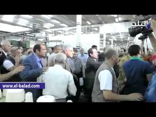 محلب يتفقد مصنع غزل المحلة لإنتاج الأقمشة