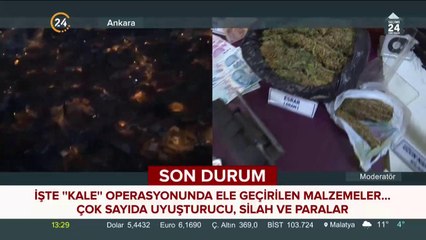 İşte Kale operasyonunda ele geçirilen malzemeler