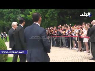 استعراض حرس الشرف بين السيسى ونظيره الالمانى
