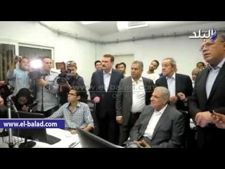 محلب يتفقد غرفة التحكم وكاميرات مراقبة معبد الكرنك