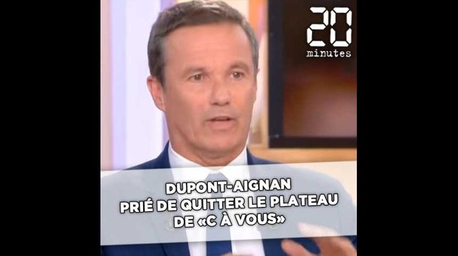 «C à Vous»: Nicolas Dupont-Aignan prié de quitter le plateau après avoir traité Patrick Cohen de «cireur de pompe de M. Macron»