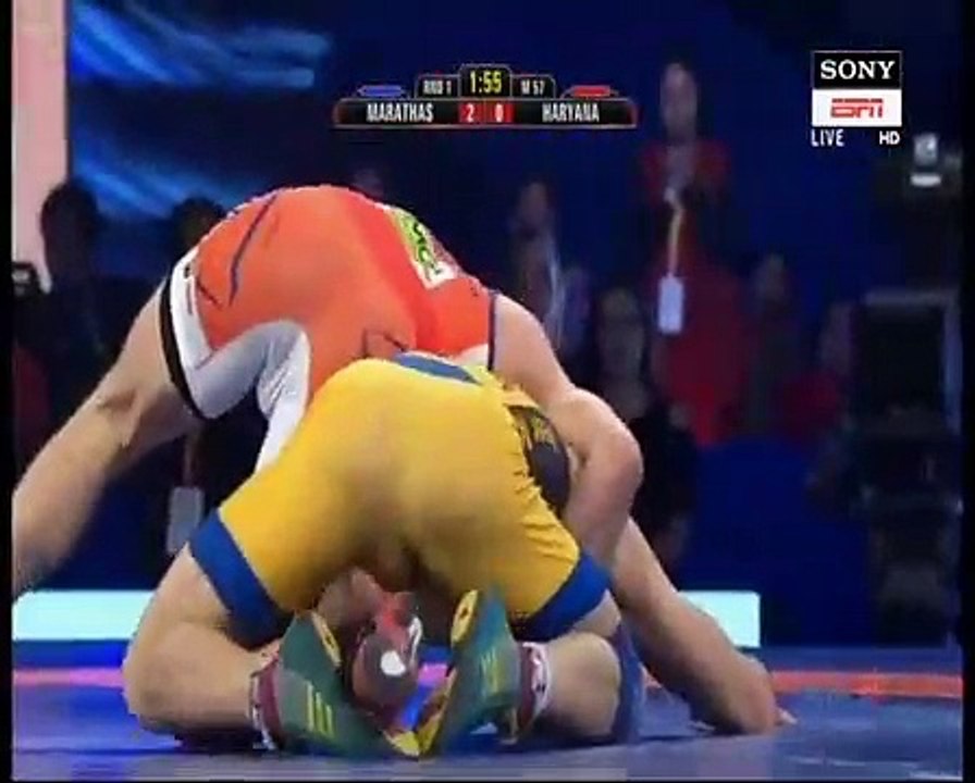 PWL 3 Day 2_ Shravan Vs Vladmir Khinchegashivli wrestling at Pro Wrestling league
