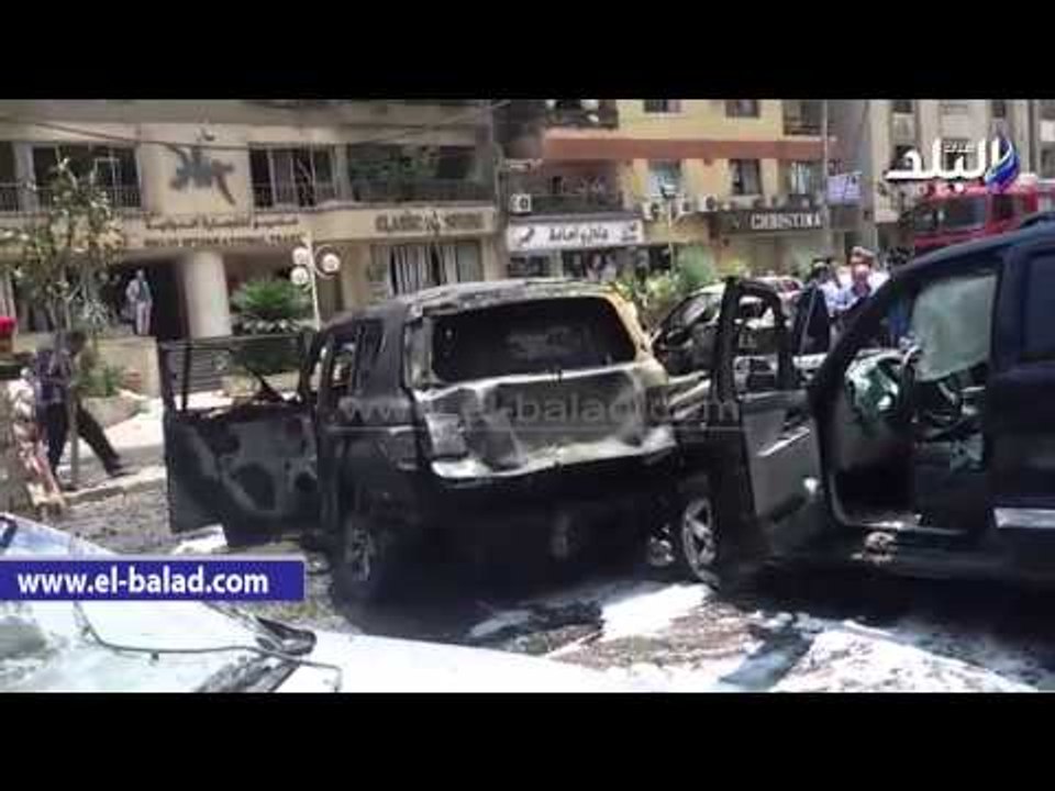 آثار انفجار "القنبلة" بمحيط ميدان الحجاز بمصر الجديدة