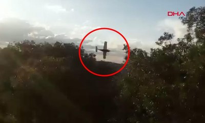 Uçağın düşme anını turistler böyle kaydetti