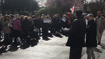 Manifestation contre la fusion des académies de Caen et Rouen