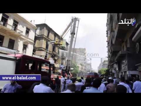 17 سيارة إطفاء للسيطرة على حريق هائل بعقار فى الفجالة