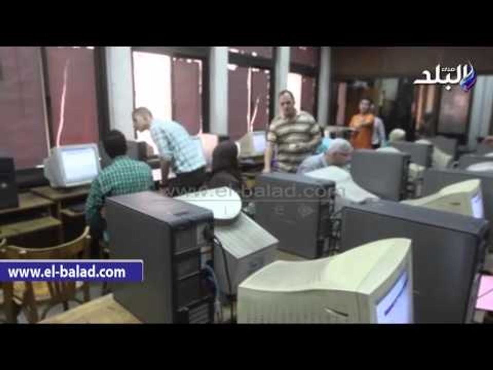 توافد العشرات من طلاب الثانوية العامة علي معامل تنسيق جامعة القاهرة