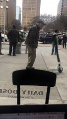 Man Bewildered By E-Scooter