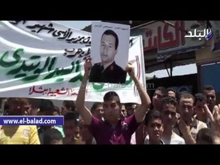 أبناء بشلا بالدقهلية يتظاهرون ضد الارهاب.. ويهتفون:"تحيا مصر"