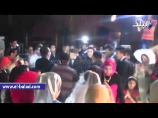 «أفراح البلد» يشارك ضابط شرطة وعروسه بالدقهلية في حفل زفافهما
