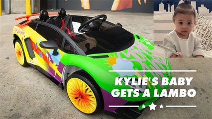 Stormi Webster gets coolest custom glow in the dark Lamborghini