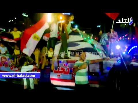 ألعاب نارية وزغاريد بـ مصطفى محمود إحتفالا بقناة السويس الجديدة