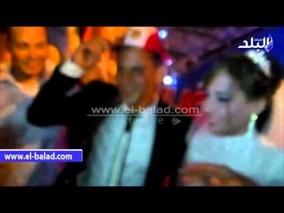 زفاف "احمد وهاجر" بميدان الثورة فى كفر الدوار ابتهاجا باحتفالات القناة