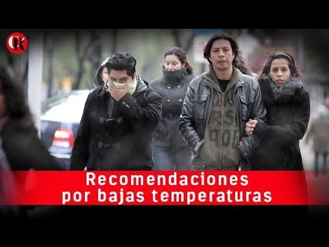 Recomendaciones ante las bajas temperaturas