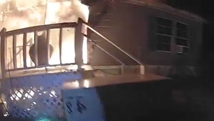 Dramatic Moment Officer Rescues Grandmother From House Fire