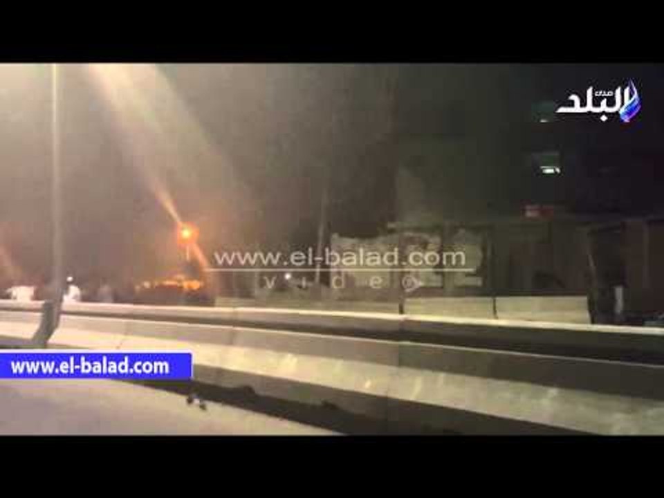 شاهد .. تهشم سور مبنى الأمن الوطني في شبرا الخيمة