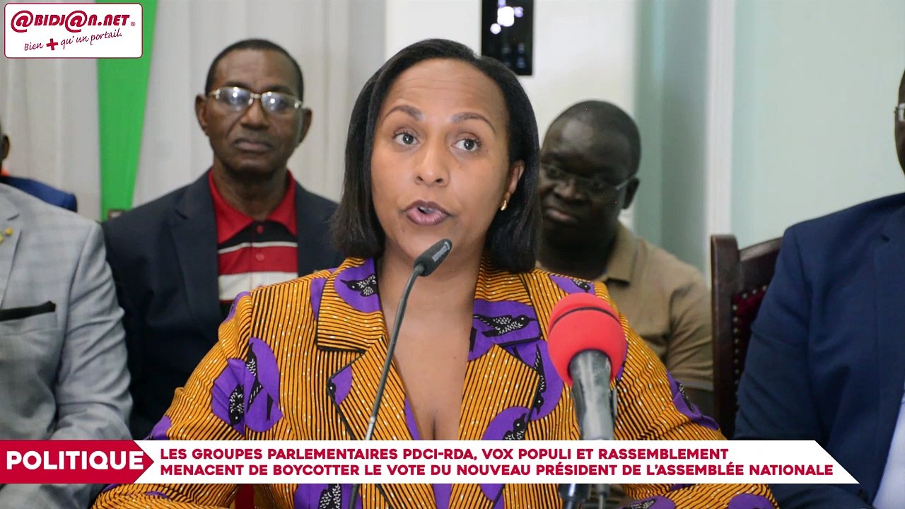 Les groupes parlementaires PDCI-RDA, Vox populi et Rassemblement menacent de boycotter le vote du nouveau président de l’assemblée nationale