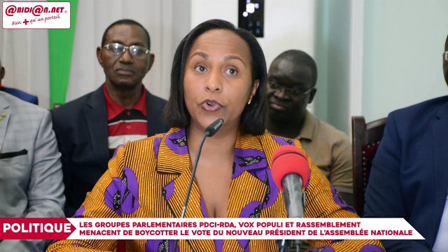 Les groupes parlementaires PDCI-RDA, Vox populi et Rassemblement menacent de boycotter le vote du nouveau président de l’assemblée nationale