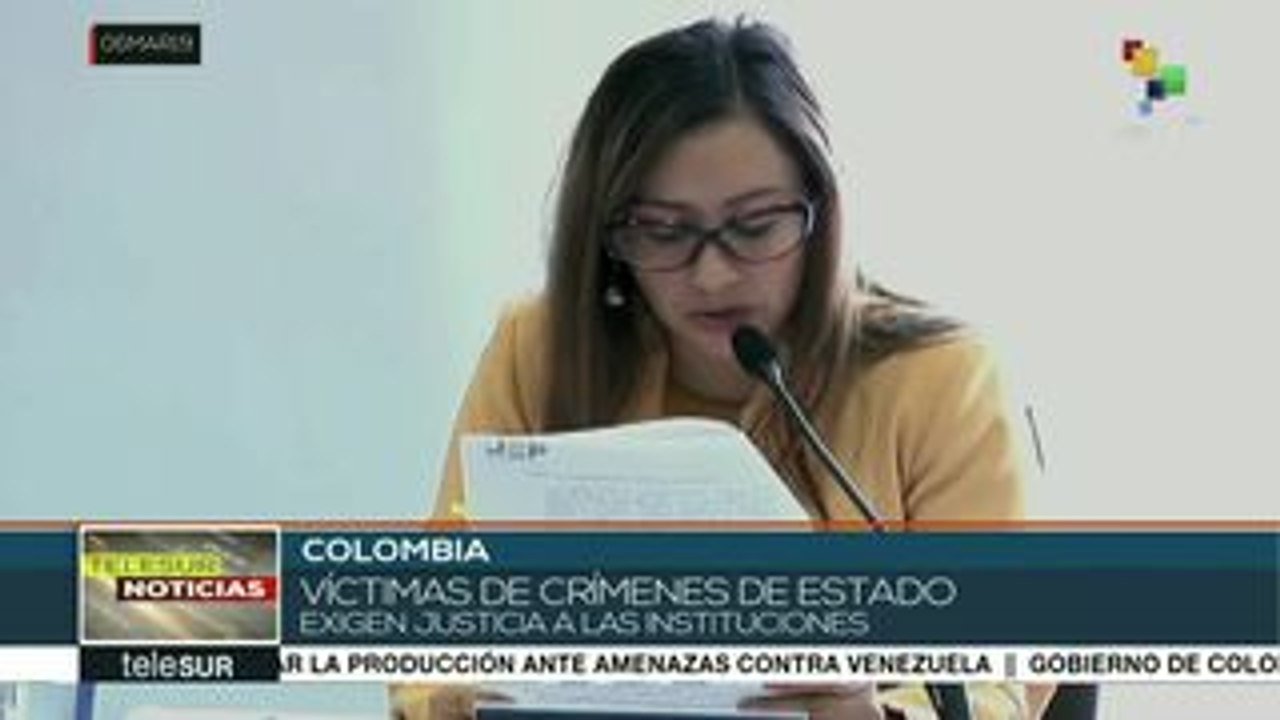 Colombianos realizan actos en honor a víctimas de crímenes de Estado