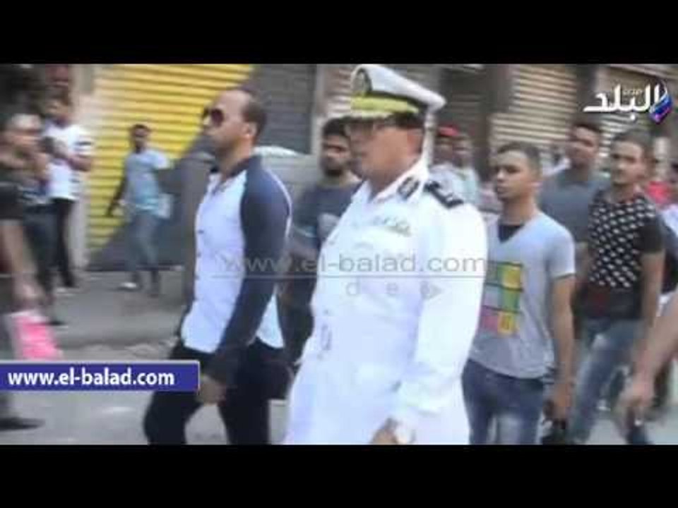 حملة أمنية لإزالة إشغالات بوسط القاهرة