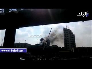 حريق هائل بأحد العقارات فى شارع رمسيس