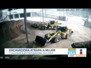 Excavadora atrapa a mujer y es colocada en la trituradora | Noticias con Francisco Zea