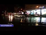 غرق الشوارع بمنطقة سيدي جابر بالاسكندرية بعد انفجار ماسورة مياة