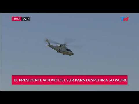Así llegaba a Buenos Aires Mauricio Macri para despedir los restos de su padre