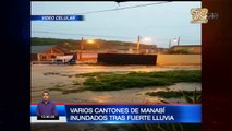 Caos en Manabí por intensas lluvias