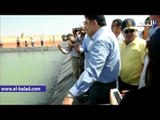 صدى البلد |  وزير الري ومحافظ أسوان يطلقان أول بئر بالطاقة الشمسية بمشروع توشكي