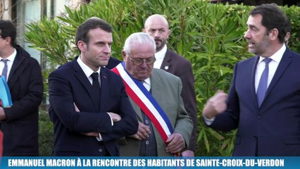 Grand débat : "Il faut aller au bout de ce processus" affirme Emmanuel Macron à Sainte-Croix-du-Verdon