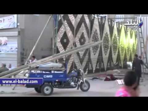 صدى البلد | عائلة شهيد الفيوم تقيم سرادق لتقبل العزاء لشهيدهم