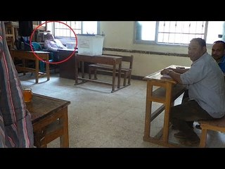 صدى  البلد | رئيس لجنة "نائم" داخل لجنته الخاوية من الناخبين