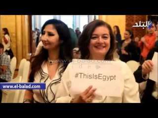 صدى البلد | المرشدات السياحيات يرفعن هاشتاج "THIS IS EGYPT"علي طريقة مورجان فريمان