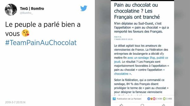 Pain au chocolat ou chocolatine ? Les Français ont tranché