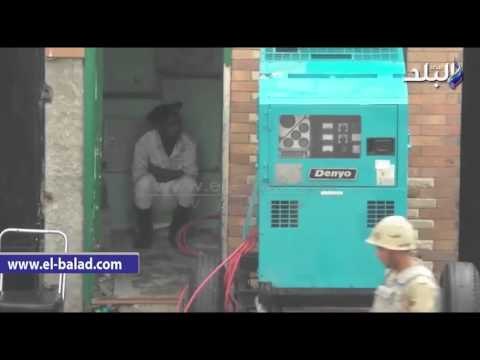 صدى البلد | مجند يحتمي من الأمطار بغرفة خفير مدرسة صفية زغلول