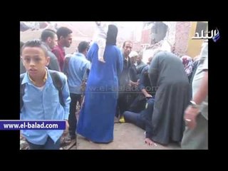 صدى البلد | إصابة ضابط بالحماية المدنية بموقع انهيار عمارتين في الفيوم