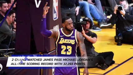 2 Chainz Gives Lebron James His Chain After Record-Breaking Night