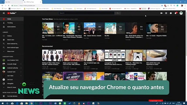 Atualize seu navegador Chrome o quanto antes