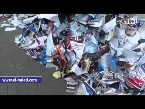 صدى البلد | انتشار القمامة بمحيط المحامين بعد انتهاء انتخابات النقابة