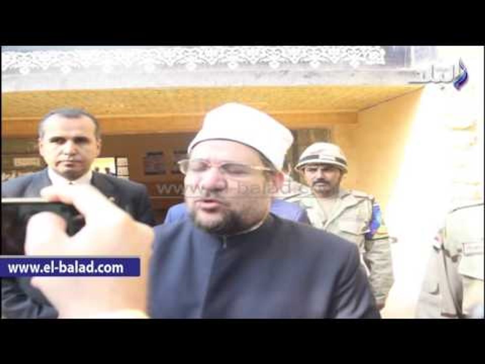 صدى البلد |  وزير الأوقاف بعد الإدلاء بصوته: مصممون على استكمال مرحلة البناء والتعمير
