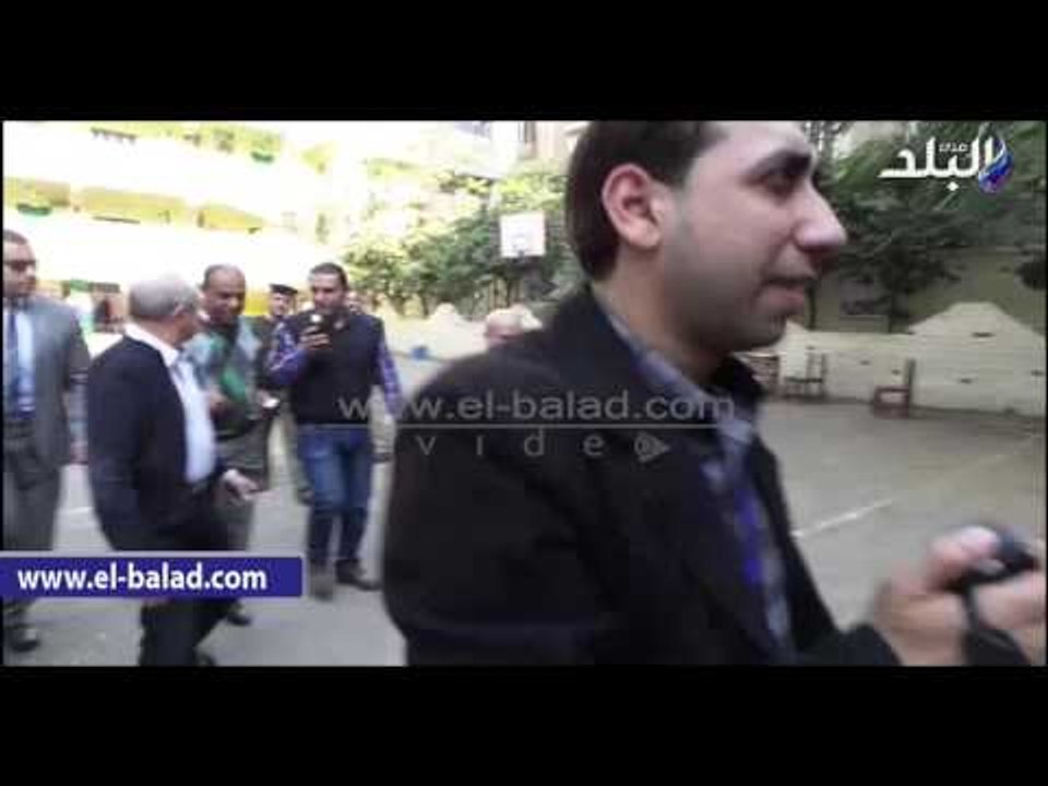 صدى البلد |  نجيب ساويرس يدلى بصوته بمدرسة القومية بـ"الزمالك"
