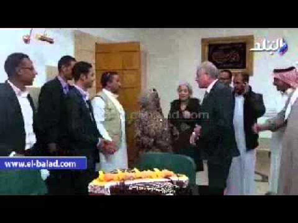 صدى البلد |  اللجنة العليا للشباب بجنوب سيناء تحتفل بالنواب الجدد بتورتة باسمائهم