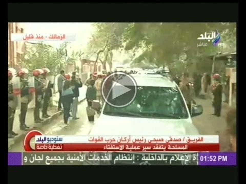 الفريق صدقى صبحى رئيس أركان حرب القوات المسلحة يتفقد سير عملية الاستفتاء