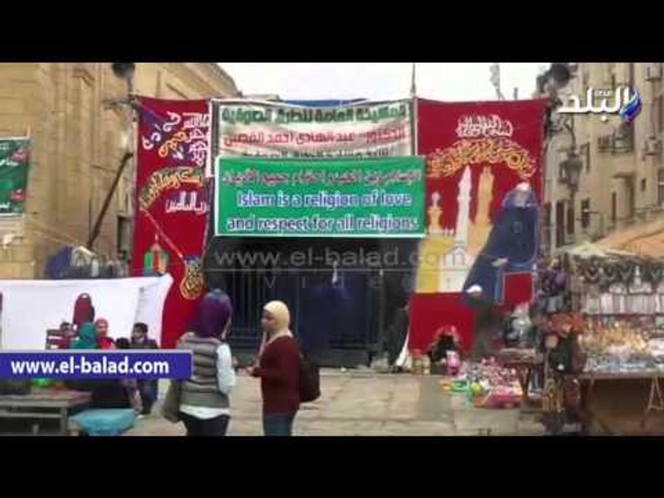 صدى البلد | حواجز بمحيط مسجد الحسين لتأمين احتفالات الصوفية بالمولد النبوي‎