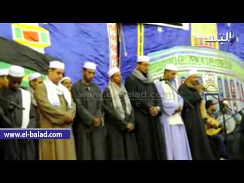 صدى البلد |  تواشيح وابتهالات دينية لفرق الانشاد الديني بأسوان في احتفالات المولد النبوي الشريف