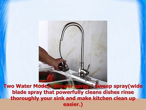 YoungQI Kitchen Faucet Single Handle Pull Down Sprayer Kitchen Faucet Brushed Nickel