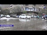 صدى البلد |  سقوط أمطار غزيرة على ميادين وسط البلد وكورنيش النيل